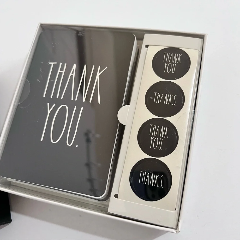 Rae Dunn Thank You Cards Note Card Sets Set of 2 Boxes 24 Cards Total New